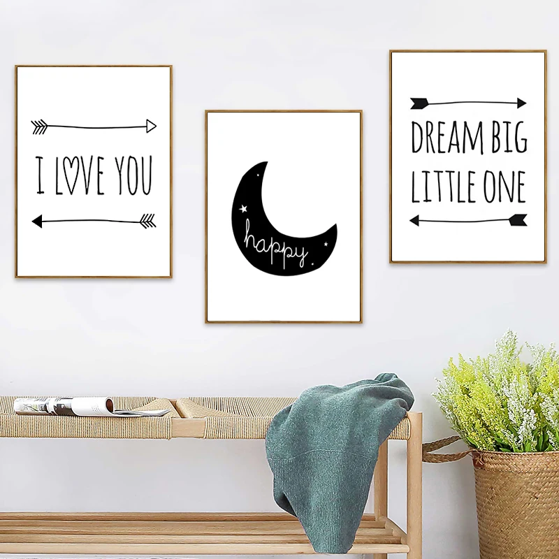Dream Big Little One настенные художественные распечатки минималистское полотно