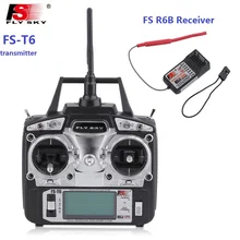 Flysky FS T6 6ch 2 4g ЖК экран передатчик + R6B приемник RC Квадрокоптер