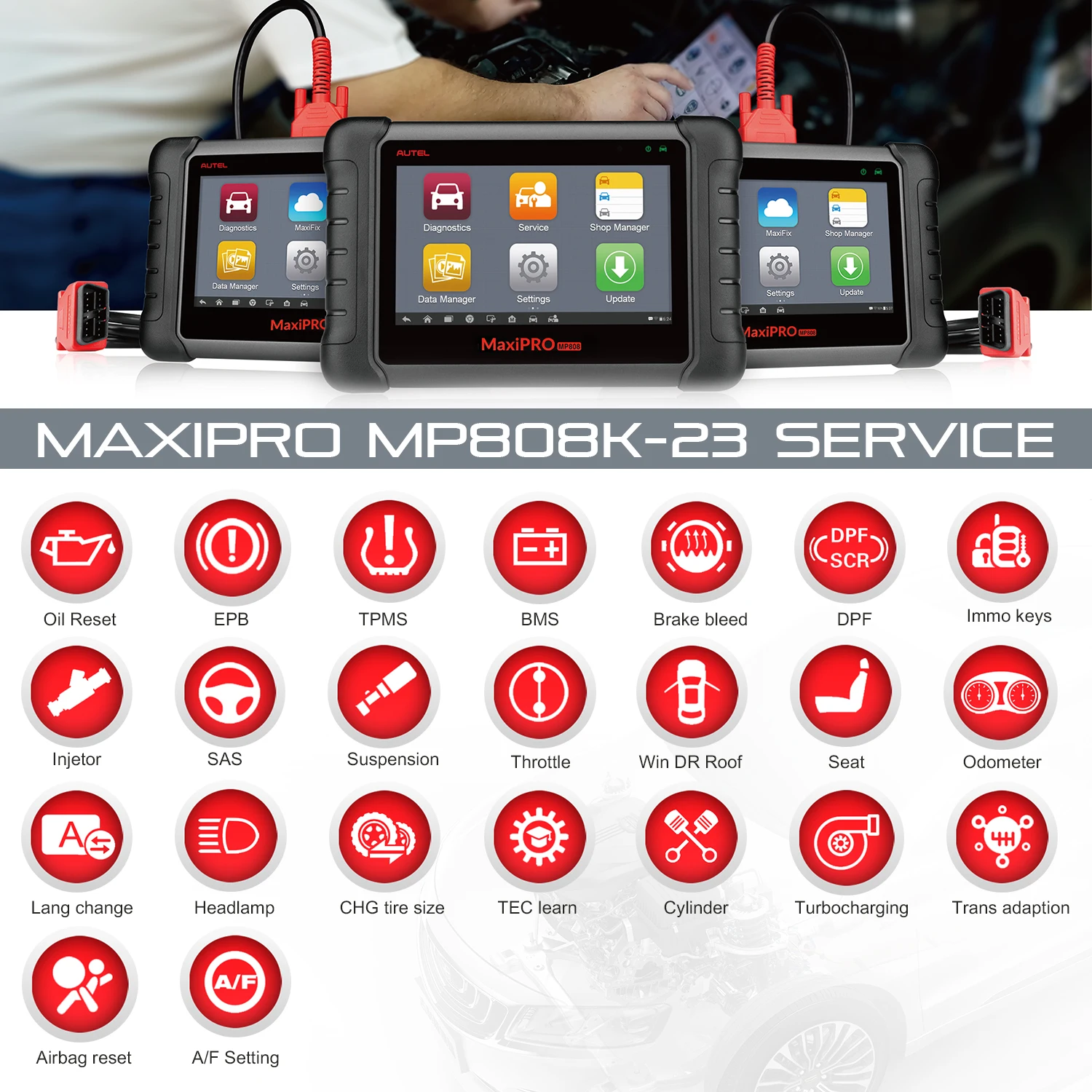 Autel MaxiPRO MP808K OBD2 сканер Авто диагностический инструмент OBD Автомобильный Диагностический Авто scania сканер automotriz Профессиональный vag com