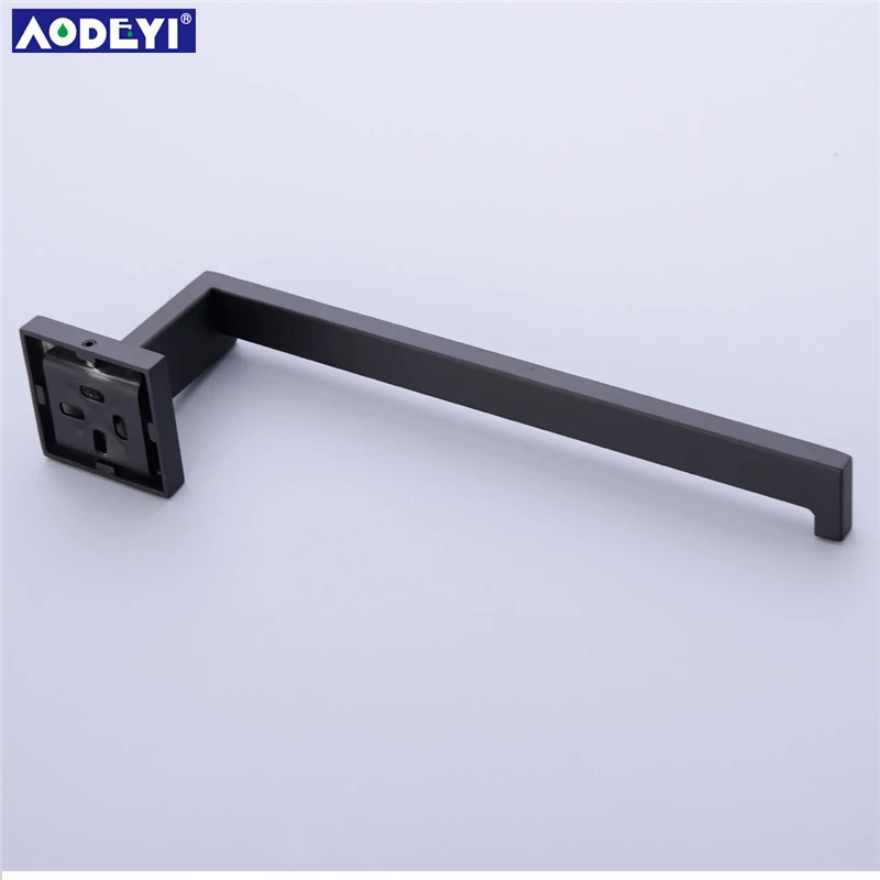 AODEYI аксессуары для ванной комнаты Набор черный крючок для халата вешалка для полотенец барная полка держатель для бумаги держатель для зубной щетки аксессуары для ванной комнаты