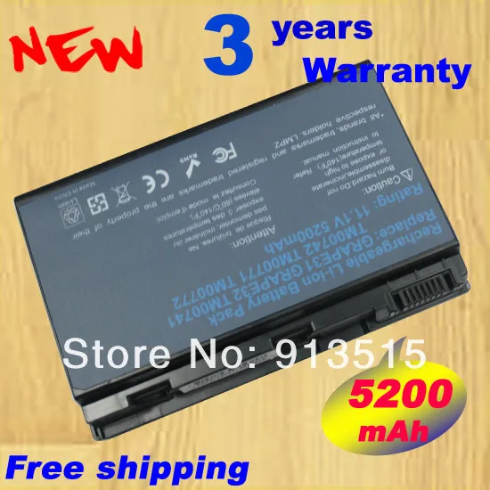 6 ячеек 5200 мАч запасная батарея TM00741 TM00751 грейп32 для ACER Extensa 5620G 5210 5220 TravelMate 5310 5320 5520