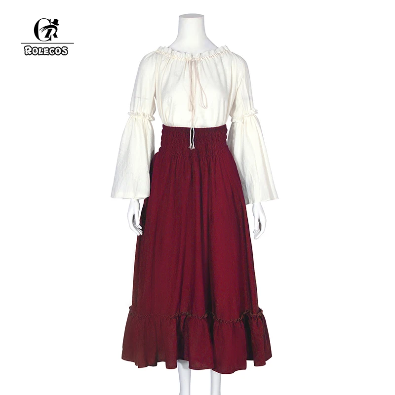 Женское платье лолиты ROLECOS викторианский костюм модное с длинным рукавом Милая