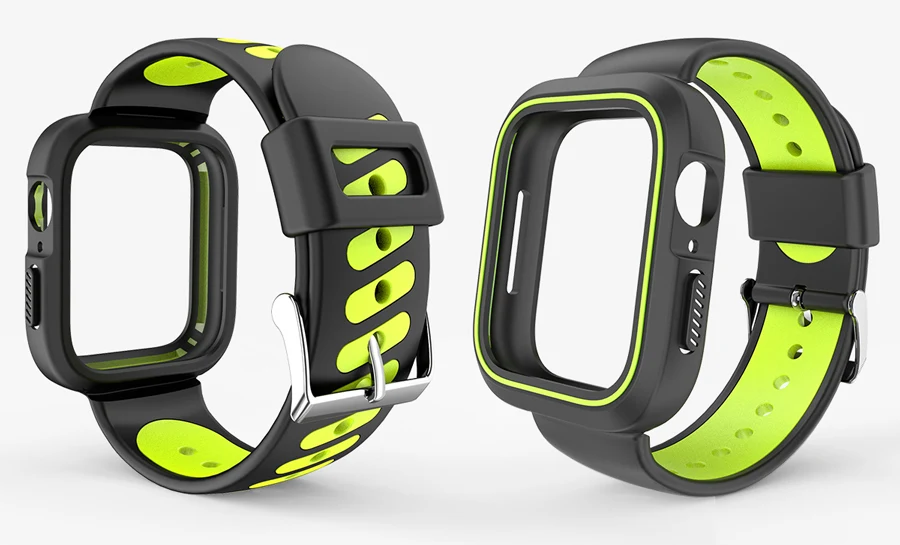 Резиновый ремешок для часов Ithuriel для Apple Watch, ремешок 38 мм, 40 мм, 42 мм, 44 мм, мягкий спортивный Чехол для iWatch series 4, 3, 2, модный