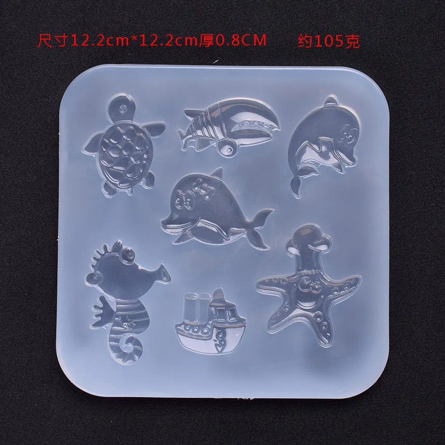 Starfish Dolphin Ship Combination Silicone Mould DIY Resin Decorative Craft Jewelry Making Epoxy Molds For H619 | Дом и сад