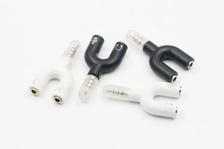 Аудио сплиттер угловой штыревой соединитель до 2 Женский M/F 3 5 мм штекер кабели