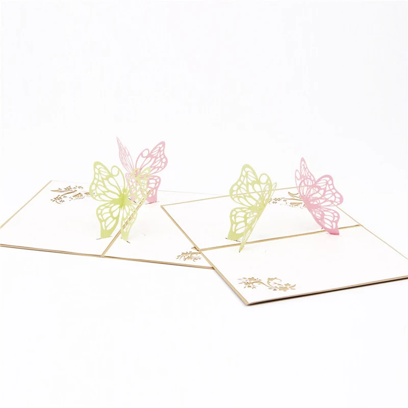 (10 шт./лот) мультяшная Милая Любовь Бабочка оригами для ручной работы 3D