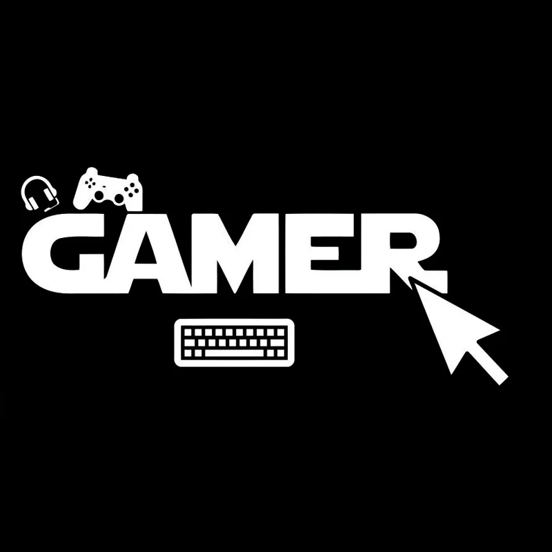 YJZT 17 см * 7 6 Веселый игровой джойстик фотовиниловая черная/Серебристая Наклейка