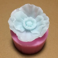 3d plaster clay flower silica mold for soap making handmade bathing soap salt carving craft silicone mould cake decoration tool