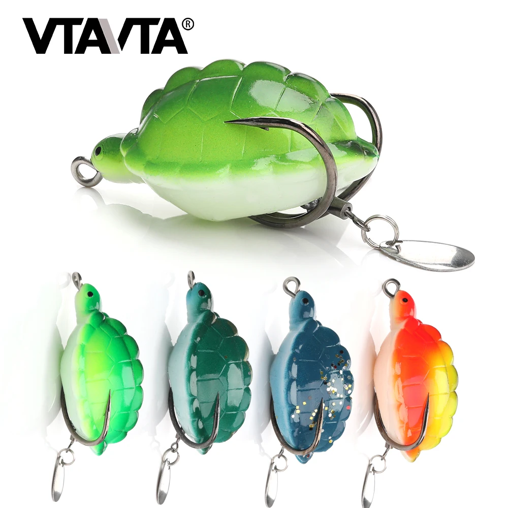 VTAVTA рыболовные приманки мягкая черепаха Topwater воблер 5 см 11 68 г Мягкая приманка