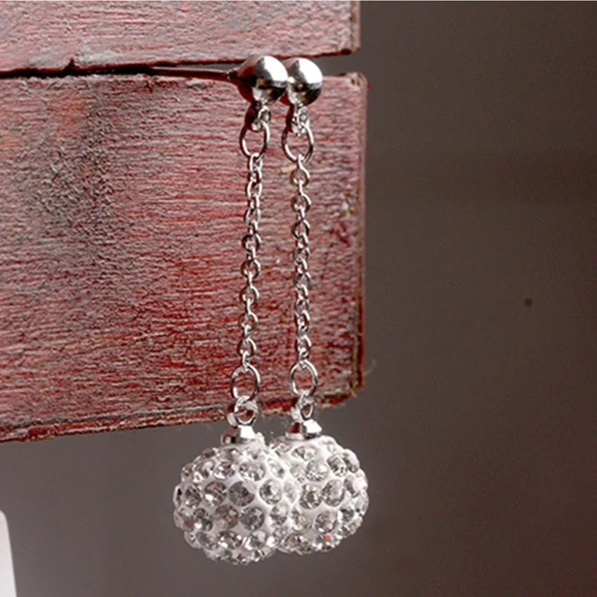 The new Ms. Princess temperament fashion sterling silver earrings exquisite crystal ball natural semi-precious stones jewelery | Украшения