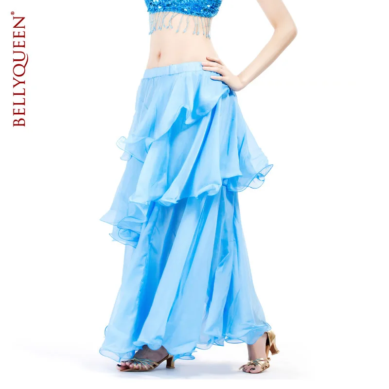 Трехслойная юбка для танца живота 9 цветов | Тематическая одежда и униформа