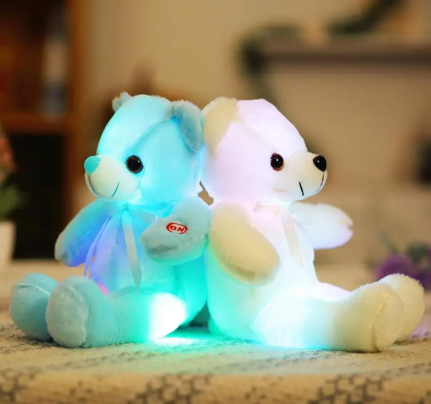 1 шт. 32 см LED освещение чучело светящиеся плюшевые игрушки плюшевый мишка детская
