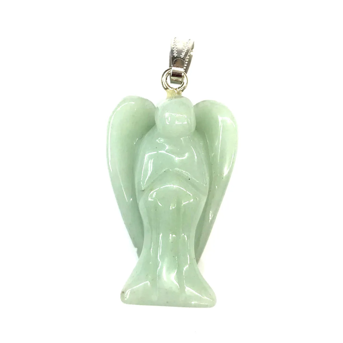 Подвеска из натурального камня в форме ангела Хрустальный Агат ожерелье кулон