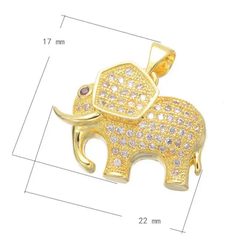 Ожерелье с подвесками в виде милого слона золотого цвета западном стиле кулоны и