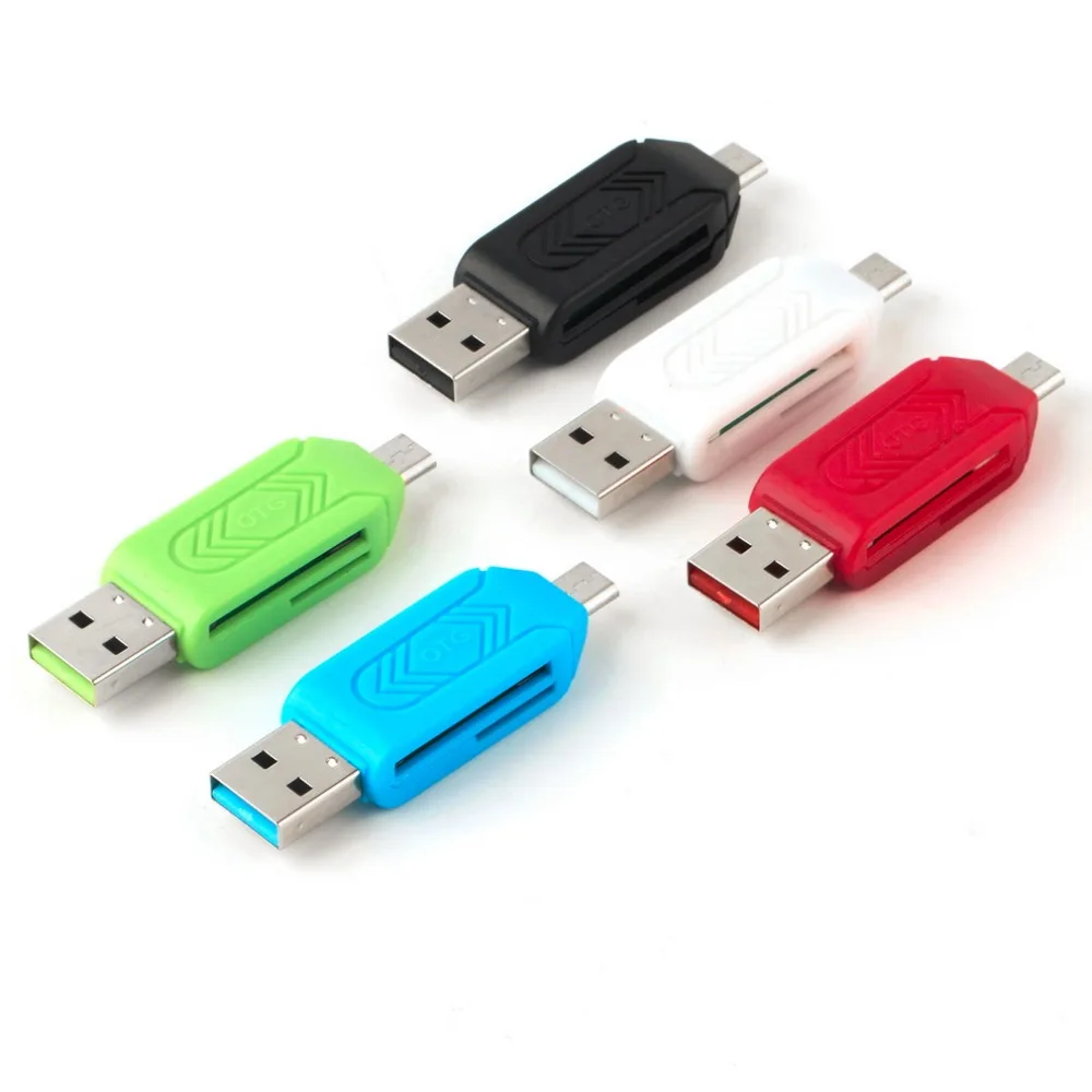 1 шт. Универсальный кард-ридер мобильный телефон ПК кард-ридер Micro USB OTG кард-ридер OTG TF/S-D флэш-память