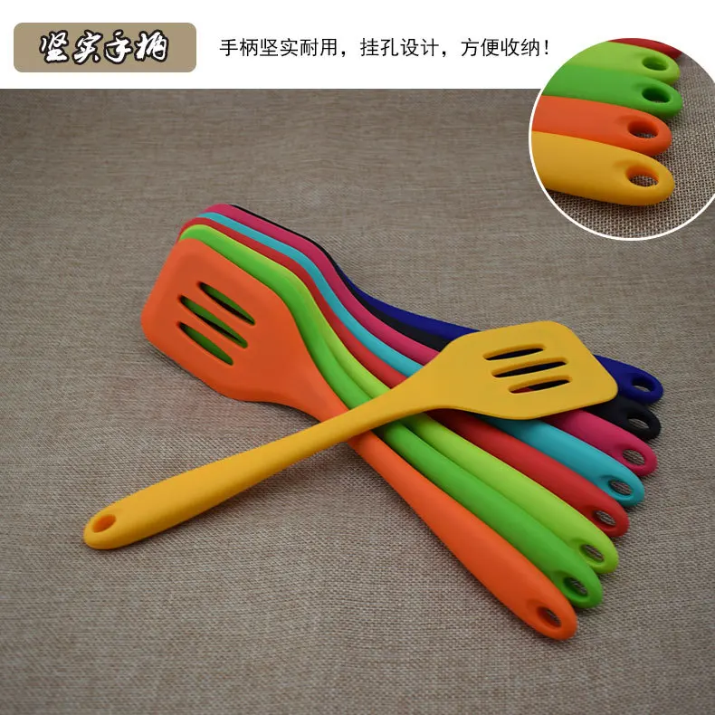 Silicone Long-handled Rice Soup Spoon Solid Color Ladle Style Flatware Kitchen Tools Accessories | Дом и сад
