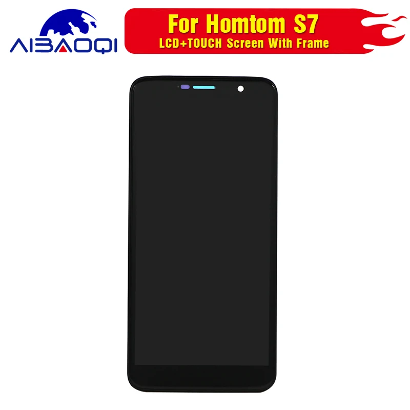 Новый Сенсорный экран ЖК дисплей Экран для HOMTOM S7 с корпусом запасные части +