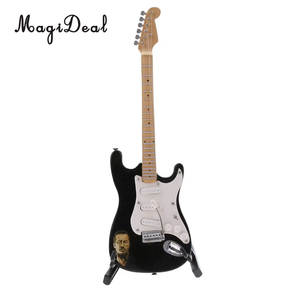 Electric Guitar Кукольный домик миниатюрная деревянная электрогитара модель музыкального инструмента для 1/6 фигурки Куклы Accs коллекции декора украшения - Цвет: Electric Guitar