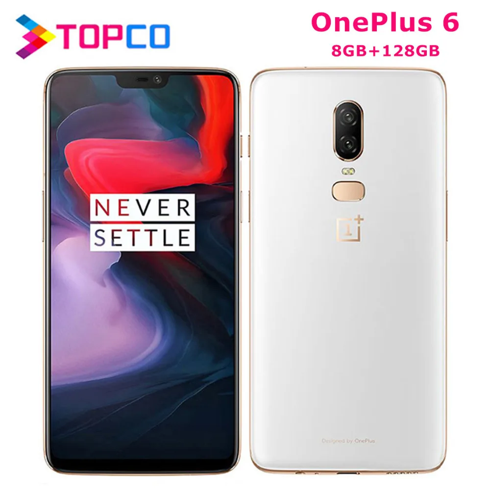 Полный Экран глобальной прошивки Oneplus 6 Android мобильный телефон 8 ГБ Оперативная