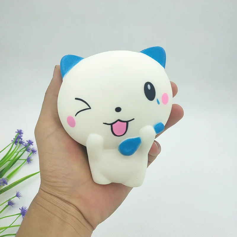 Высокое качество 11,5 см Jumbo Мягкая ложка кошка супер медленно поднимается Kawaii Catoon телефон ремень кулон хлеб, торт, игрушки оптом