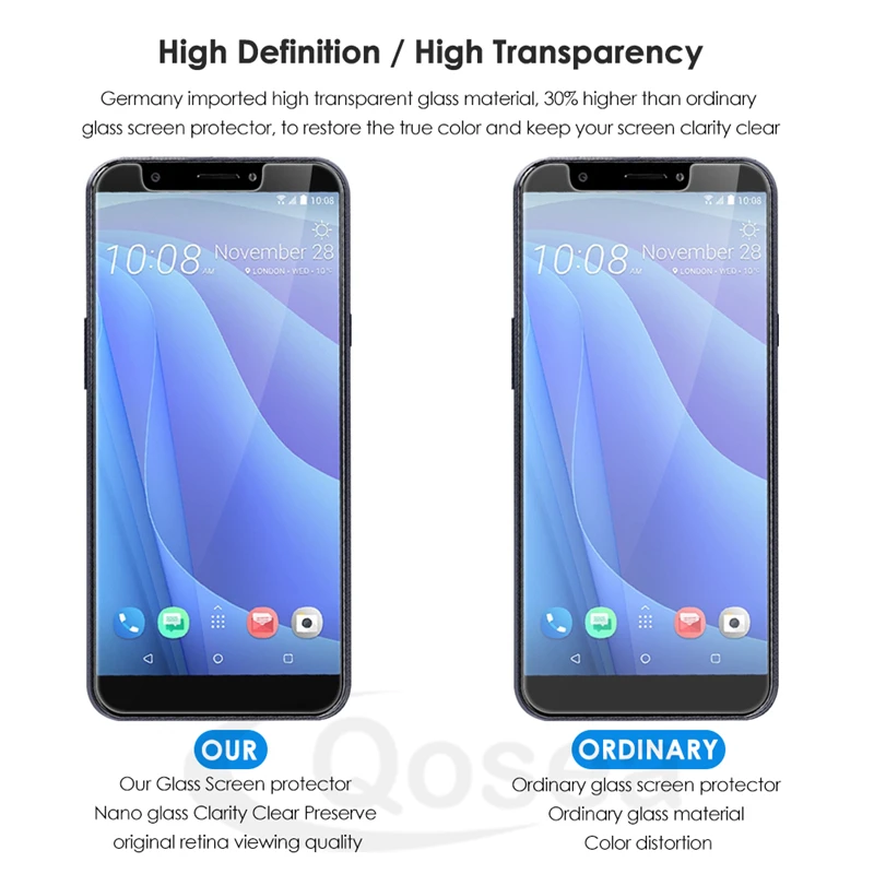 (2 упак. К.) телефон экран протектор для htc Desire 12 S закаленное стекло 2.5D 9h ультра