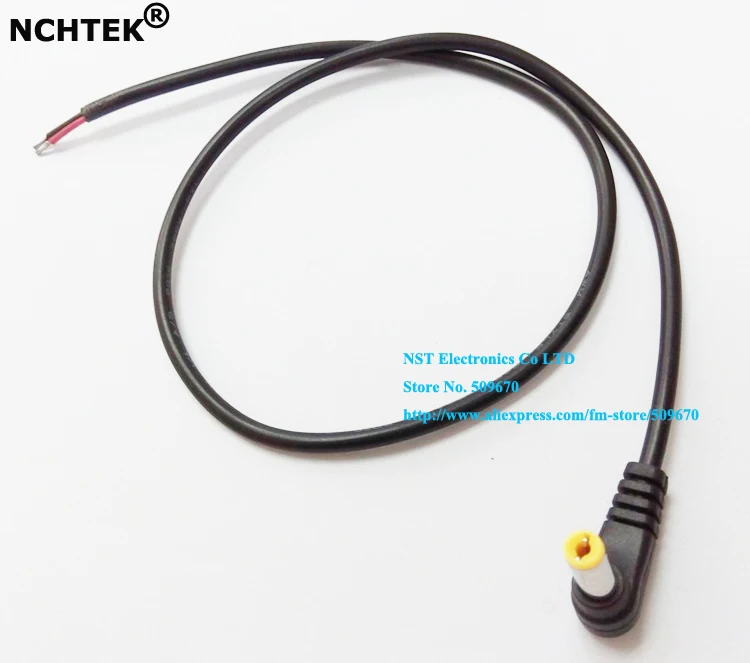 NCHTEK 90 градусов угловой DC 5 5x2 1 мм 5/2 CCTV Power Charger Штекерный кабель около 50