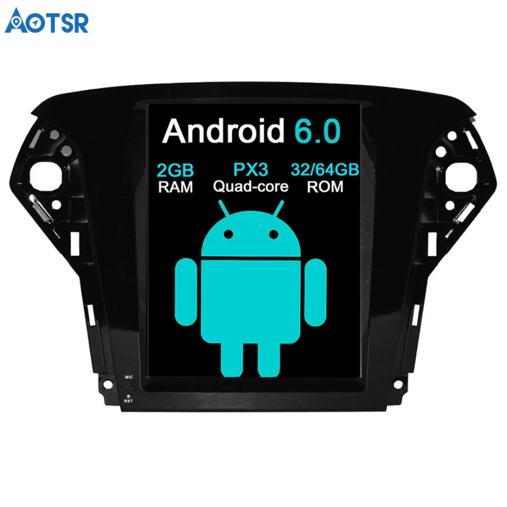 Автомобильный DVD плеер Aotsr Android 7 1 в стиле Tesla с GPS навигацией для Ford Mondeo 2007 2012 navi