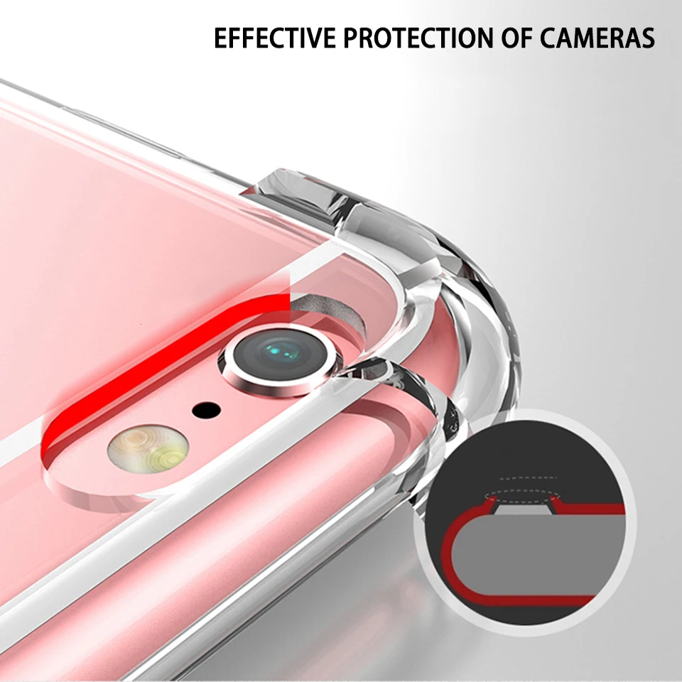 Ультратонкий прозрачный силиконовый чехол из ТПУ для iPhone XS MAX XR 6 7 6S Plus защитный