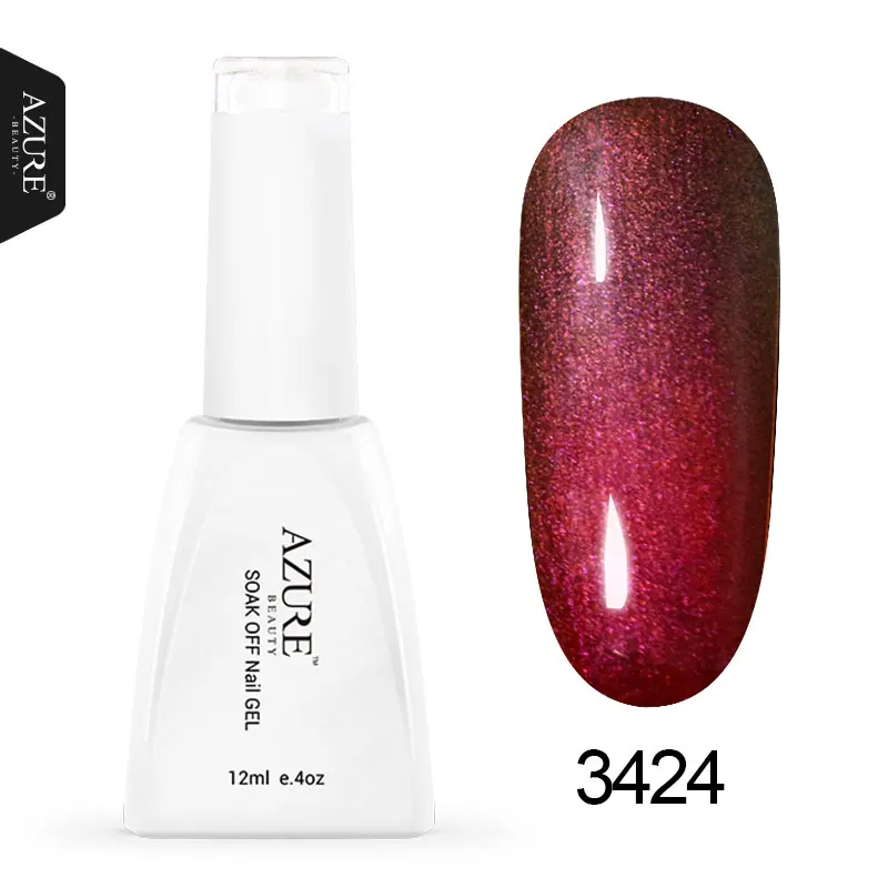 УФ Гель лак Azure Beauty цветной 3d гель для ногтей 12 мл|uv gel polish|color polishnail polish chameleon |