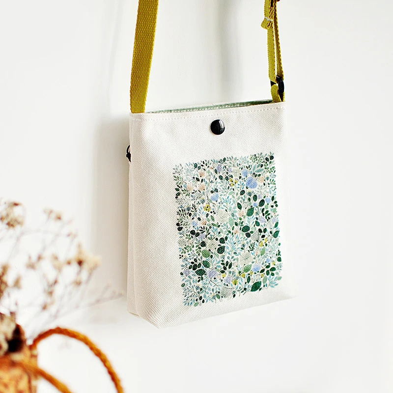 Bokinslon сумки через плечо для женщин холщовые маленькие свежие женские с