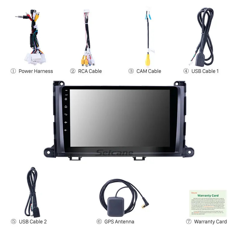 Seicane Android 9 1 автомобильный мультимедийный плеер дюймов GPS Navi стерео радио для Toyota