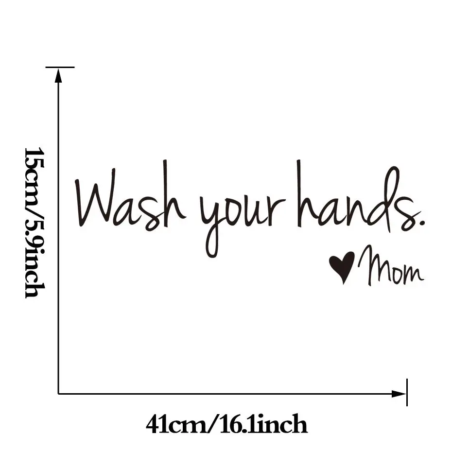 ZOOYOO Wash Your Hands Mom Wall Sticker Waterproof Removable Home Decoration Bathroom Decor | Дом и сад