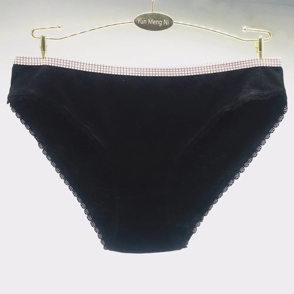 6 шт./упаковка однотонные хлопковые трусы для женщин Размеры M L XL|Женские трусики|