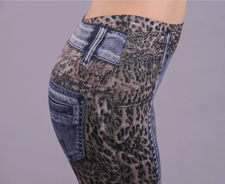 MOBTRS Leggings Woman Fashion Leopard Print Ankle-Length Trousers For Women Thin Slim Pencil Pants Female | Женская одежда