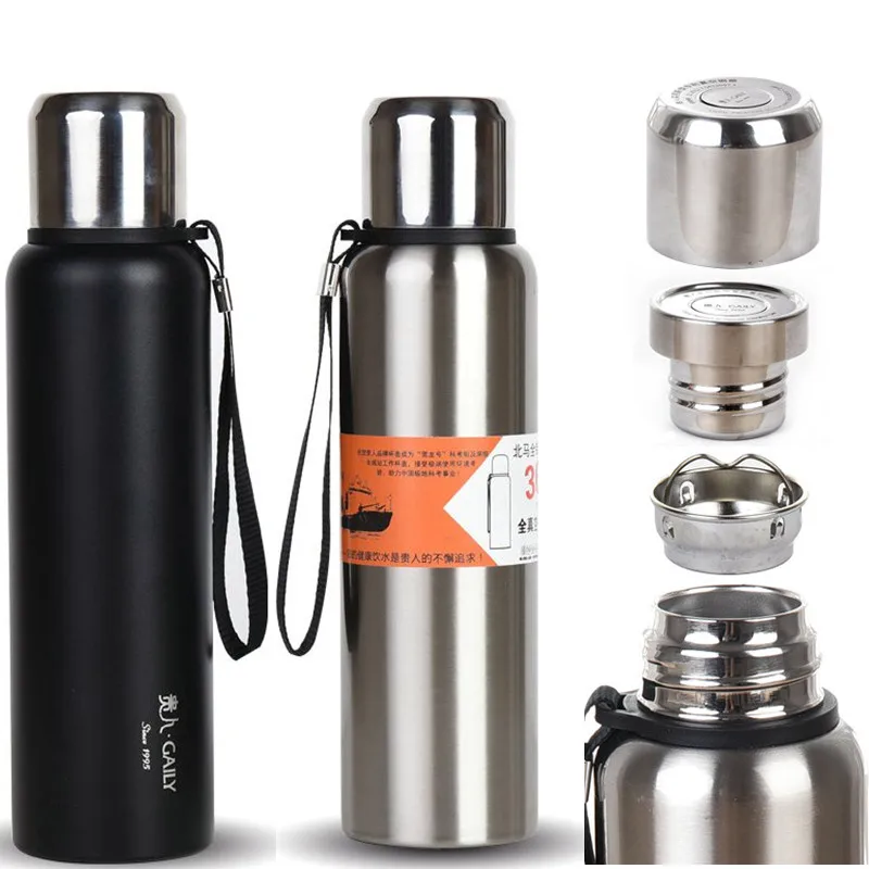 304 Stainless Steel insulated Thermos Bottle 800ml Shell Thermo cup Travel Coffee Mugs Thermal vaccum water bottle | Дом и сад