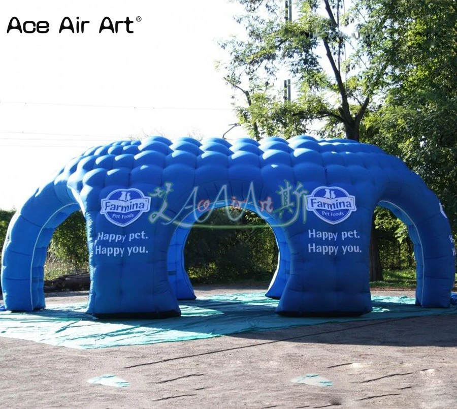 Гигантский igloo туннель marquees надувной комбинация giloo покрытие для гаража укрытие