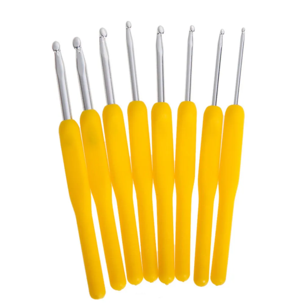 8 шт. Алюминиевые крючки для вязания размеров 2 5 6 0 мм|knitting neddles|ergonomic crochet hook setcrochet