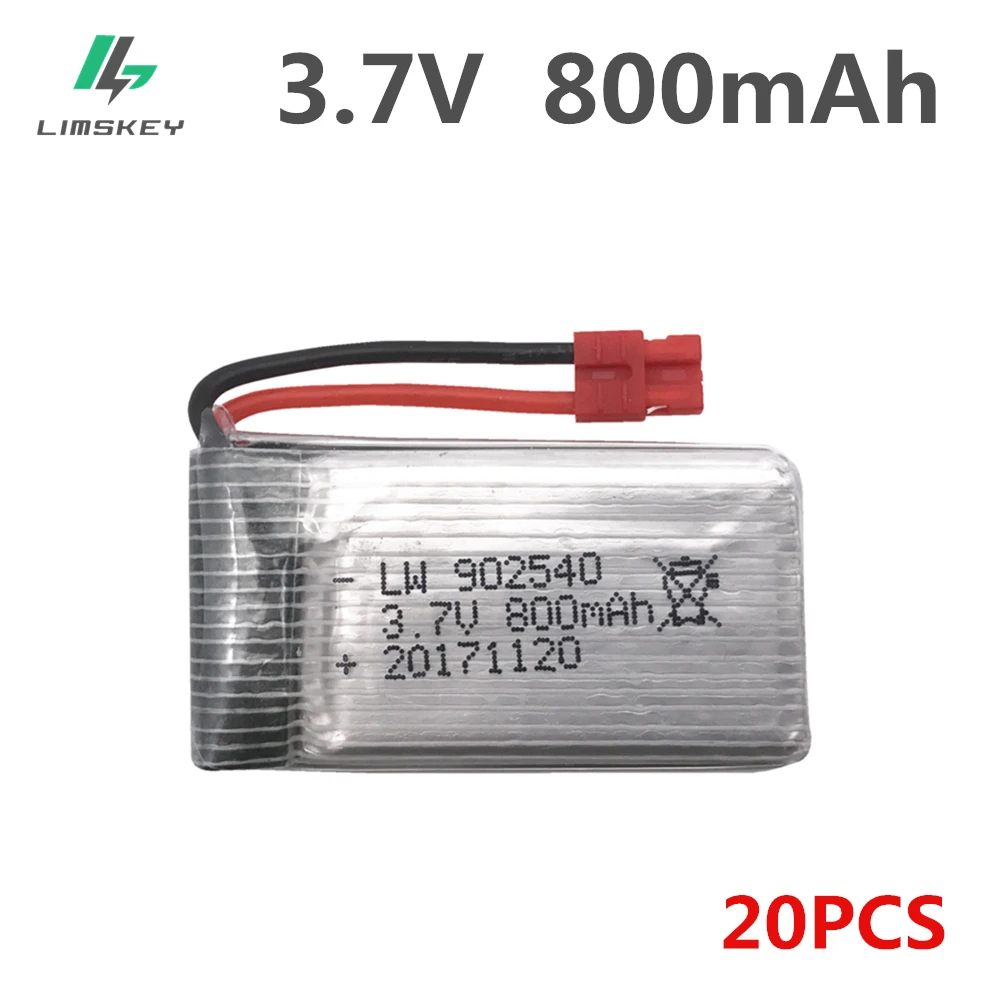 Аккумулятор Lipo 1S, 3,7 в, 800 мА · ч, 20 шт., для квадрокоптера Syma X5, X5HC, X5HW, X5UW, X5UC, RC, 3,7 в