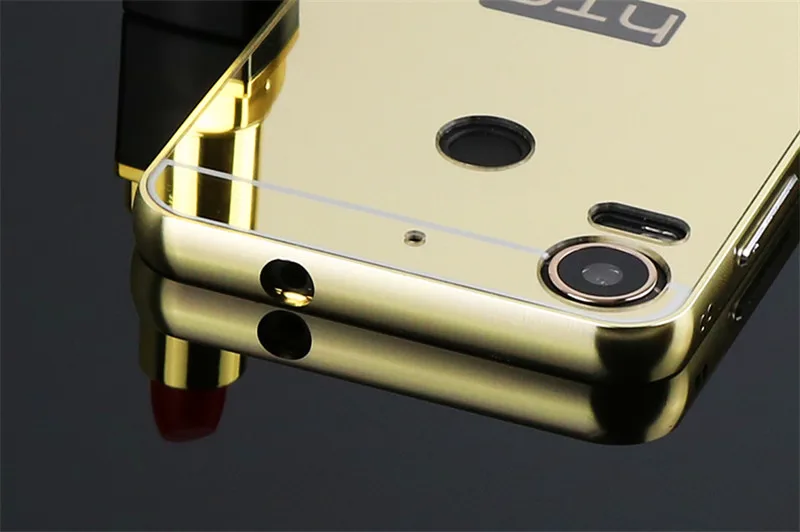Для HTC желание 10 Pro случае зеркало покрытие металла Рамки с задняя крышка Жесткий