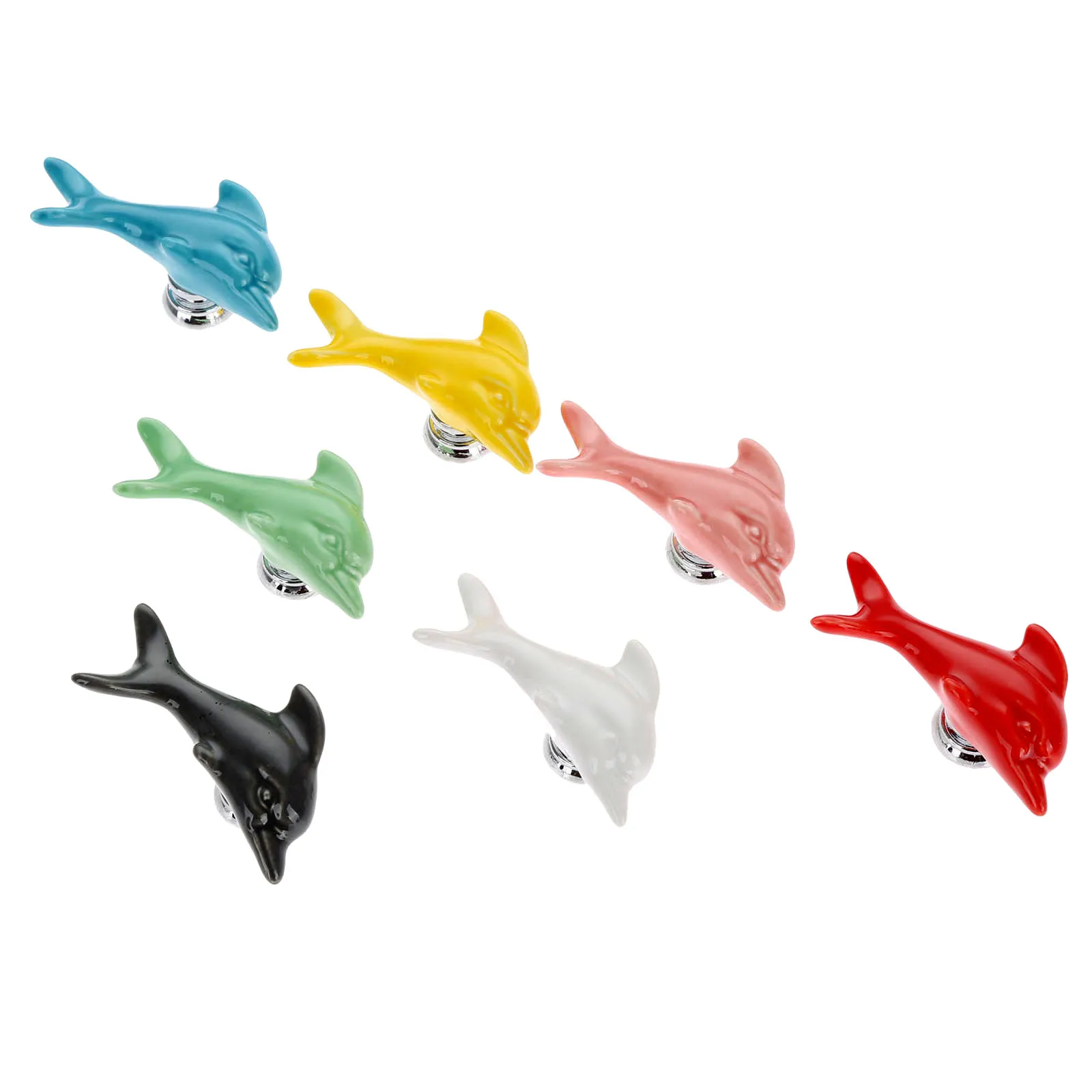 1Pc Dolphin Ceramic Knob Furniture Handles Wardrobe Door Pull Drawer Kitchen Cupboard Handle Cabinet Knobs and Home Decor | Обустройство