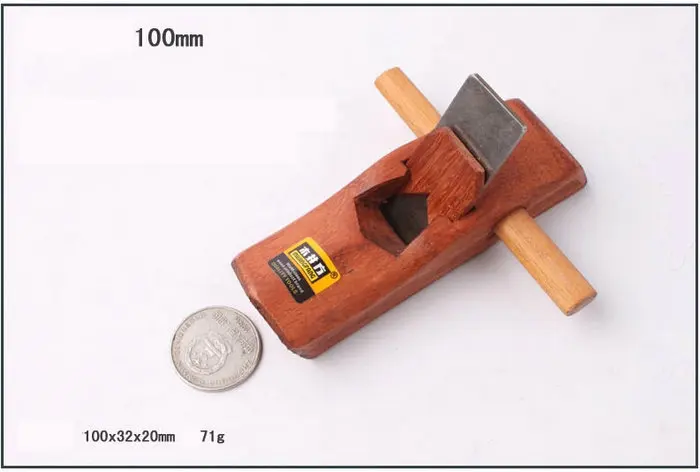 Лезвие из розовой твердой древесины с латунной вставкой 100 мм/4 дюйма|mini plane