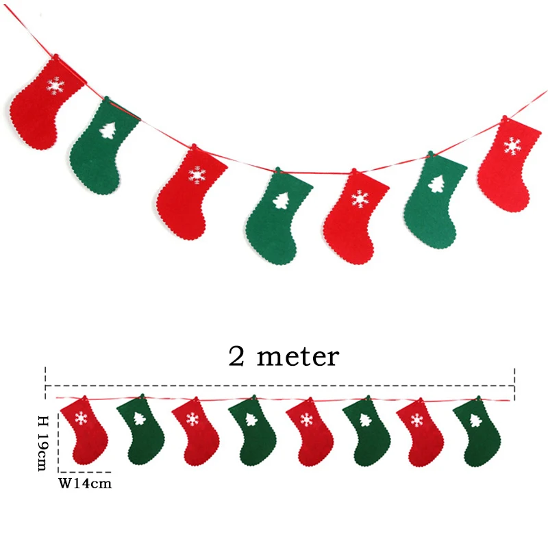 Новогодние украшения для 2019 года носки с изображением лося флаги висячие