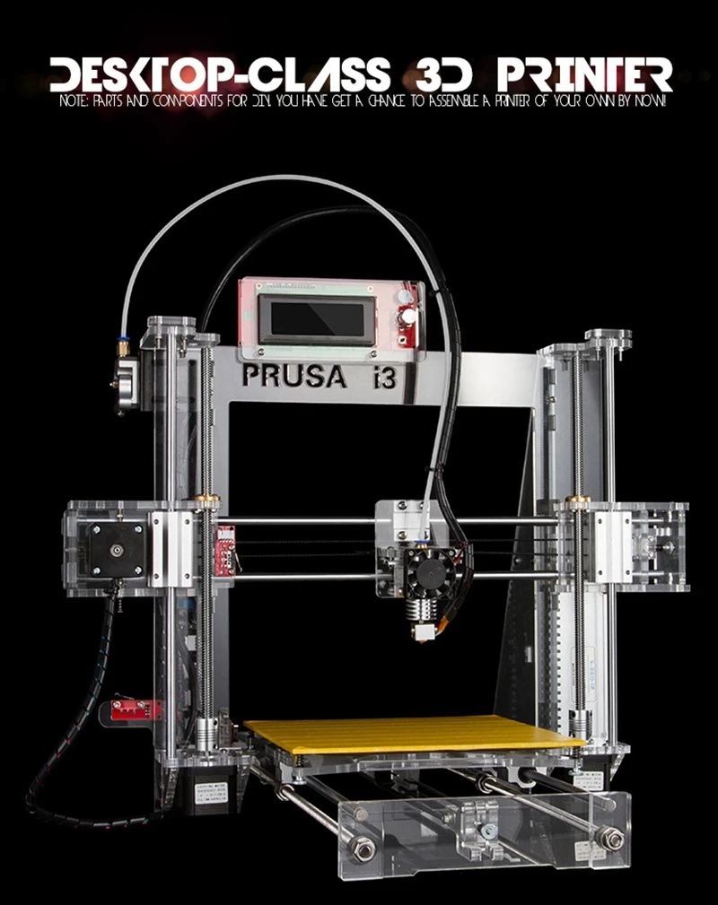 Prusa i3 3d принтер набор для сборки reprap i3 для рабочего стола Полный 3D Impressora DIY Набор акриловая рамка Высокоточный ЖК-контроль