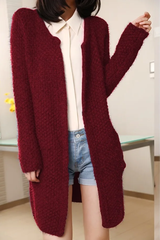 2015 Новый стиль для женщин свитер контракт пригородных длинные свободный