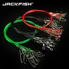 Леска JACKFISH, 10 шт.лот, Максимальное сопротивление 67 кг, с вертлюгом, 50 см