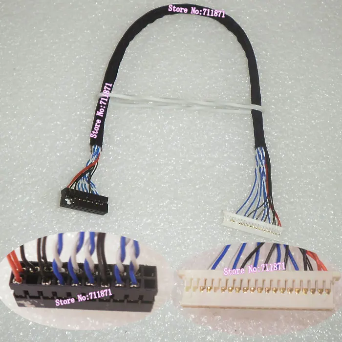 LVDS 1ch 8bit 51146 LCD Screen Cable Line Single Eight D8 20P to 20Pin of 17P Φ|line|line cablecable c |