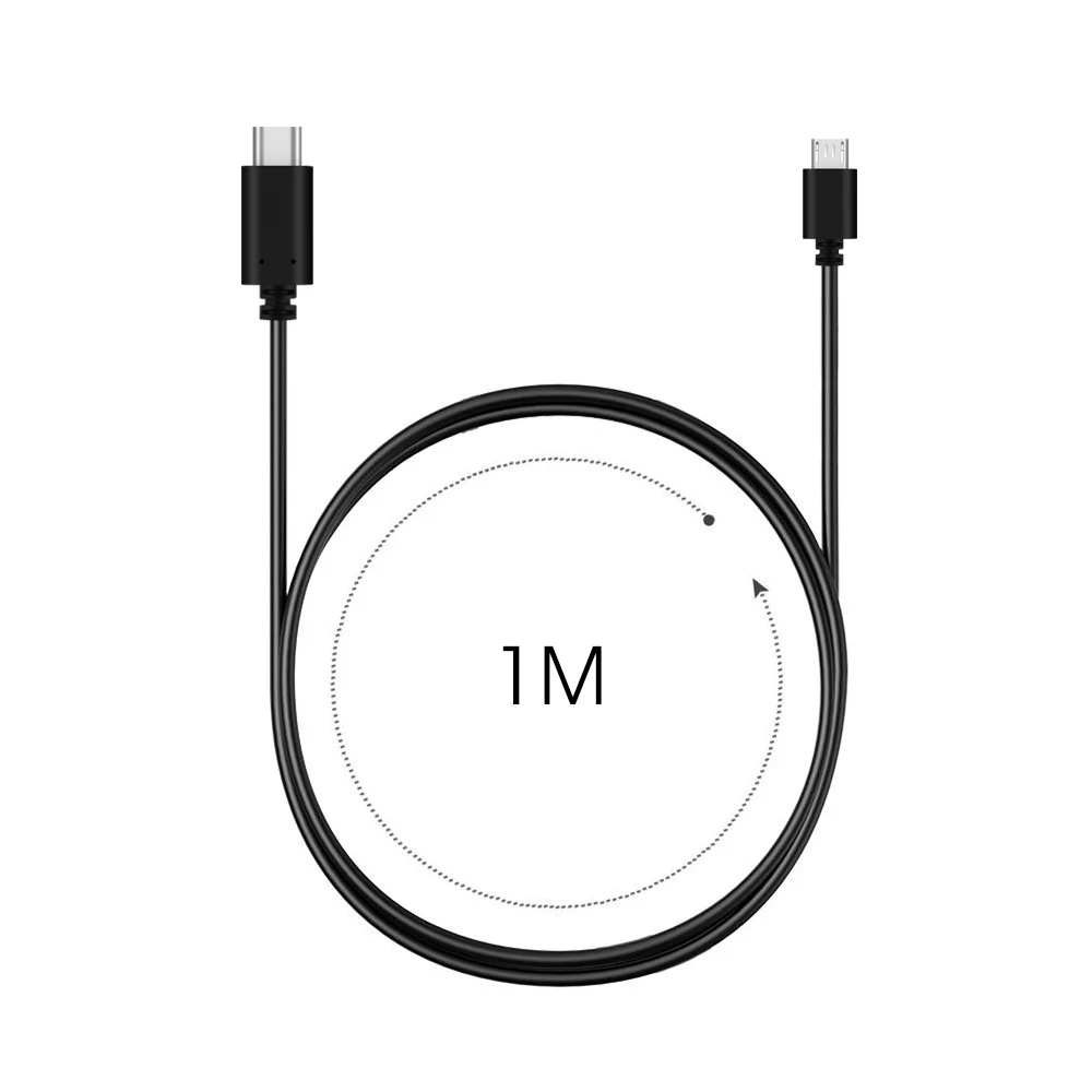 Usb c к micro usb кабель Поддержка передачи данных кабели для зарядки 1 м ПВХ 2.4A Micro USB Type C