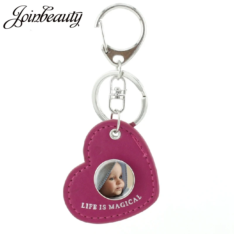 JOINBEAUTY Creative Custom Heart Leather Keychain Fashion Personalise Keychains Car key Rings Holder Women Bag Decoration NA01 | Украшения