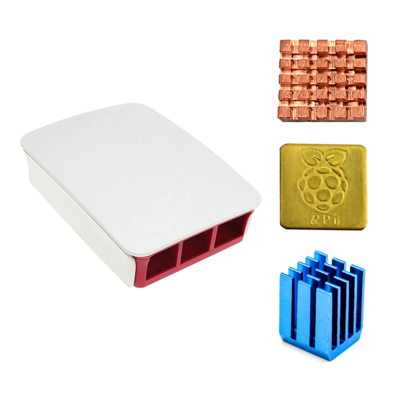 Для Raspberry Pi 3 Model B + чехол переключатель ВКЛ./ВЫКЛ. Кабель Micro Usb теплоотвод 5 В 2.5a