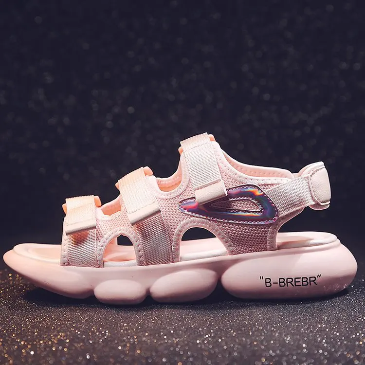 Сандалии женские прогулочные дышащие на платформе сетчатые модная удобная обувь